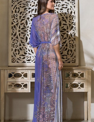 Длинная туника для пляжа Mia-Amore SALVADORA 7454, Цвет: сиреневый, Размеры: 4XL/5XL, изображение 2