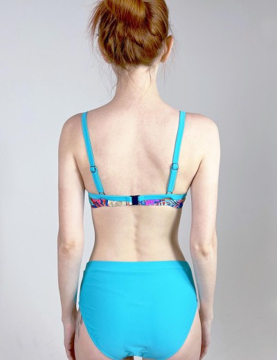 Голубой купальник с пуш-ап Verano BARBARA multicolor-azure, Цвет: голубой, Размеры: L, изображение 2