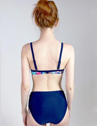 Синий купальник с пуш-ап Verano BARBARA multicolor-navyblue, Цвет: темно-синий, Размеры: L, изображение 2