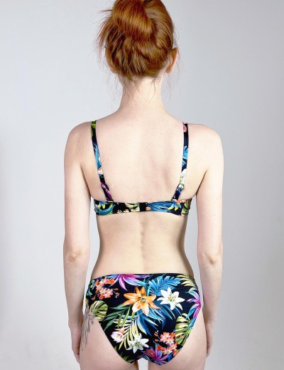 Цветной купальник бандо с пуш-ап Verano LIV multicolor-black, Цвет: черный, Размеры: S, изображение 2