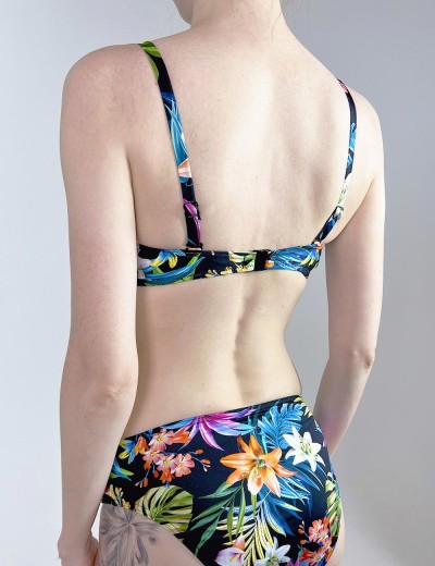 Цветной купальник бандо с пуш-ап Verano LIV multicolor-black, Цвет: черный, Размеры: S, изображение 3