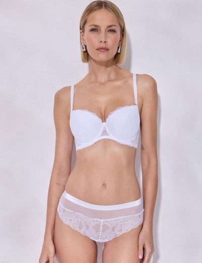 Бюстгальтер с пуш-ап вкладышами Alles GLOW 01 P-UP white, Цвет: белый, Размеры: 65E, изображение 6