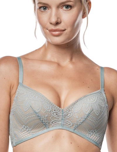 Бюстгальтер супер пуш-ап без косточек Mefemi JULIETTA Super P-UP голубой, Цвет: голубой, Размеры: 70E, изображение 4