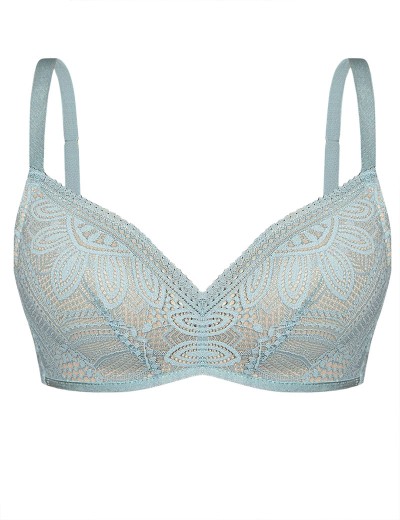 Бюстгальтер супер пуш-ап без косточек Mefemi JULIETTA Super P-UP голубой, Цвет: голубой, Размеры: 70E, изображение 8