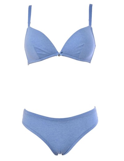 Комплект триангул бразилиана Sielei HAPPY COLORS 14587 jeans melange, Цвет: jeans (голубой), Размеры: 75B, изображение 3