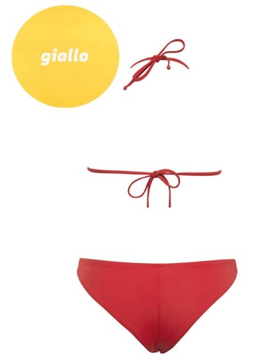 Купальник шторка бразилиана Sielei NS52+NS69 giallo, Цвет: giallo (желтый), Размеры: 80B, изображение 3