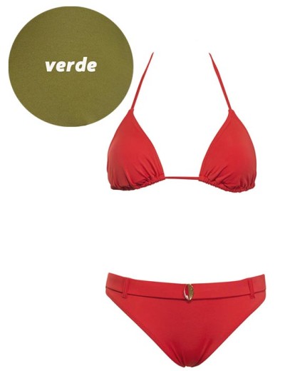 Купальник шторка бразилиана Sielei NS52+NS69 verde militare, Цвет: verde militare (хаки, Размеры: 80B, изображение 2