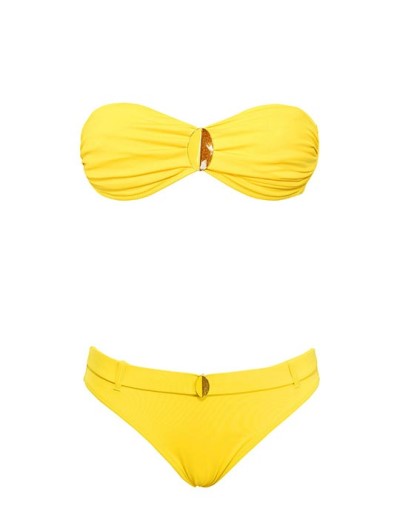 Раздельный купальник бандо Sielei S57+NS61 giallo, Цвет: giallo (желтый), Размеры: 70B, изображение 2