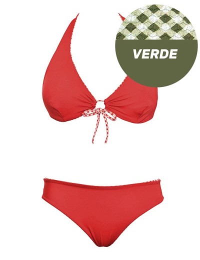 Двусторонний раздельный купальник Sielei VY51+VY63 verde militare, Цвет: verde militare (хаки, Размеры: 75B, изображение 3