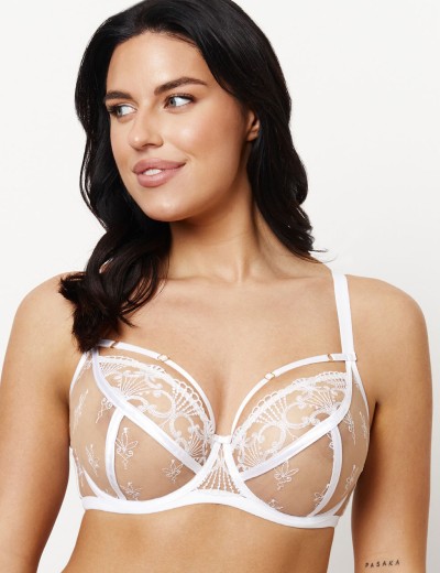 Легкий кружевной бюстгальтер Subtille AVRIL WHITE soft, Цвет: белый, Размеры: 65J, изображение 7