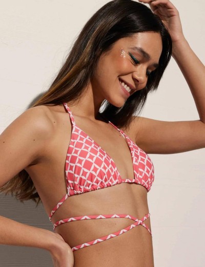 Купальный бюст-шторка Ysabel Mora 82444 розовый/белый, Цвет: розовый/белый, Размеры: 80B, изображение 3