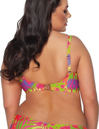 Яркий раздельный купальник с бразилианами Ava SK188M+SF188/5 Fluo, Цвет: мультиколор, Размеры: 70E, изображение 4