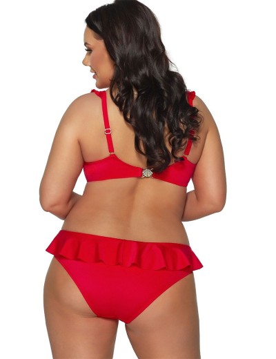 Плавки бразилиана с оборкой Ava SF181/11 Barbados, Цвет: красный, Размеры: 2XL, изображение 5