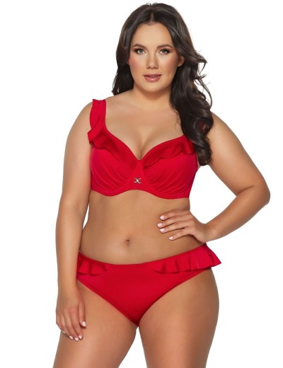 Плавки бразилиана с оборкой Ava SF181/11 Barbados, Цвет: красный, Размеры: 2XL, изображение 4