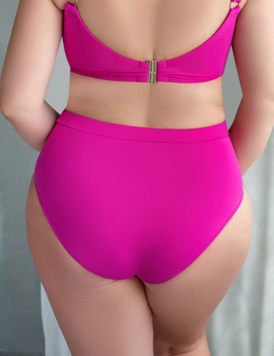 Высокие плавки Kris Line CALIFORNIA high waist фуксия, Цвет: фуксия, Размеры: 2XL, изображение 2
