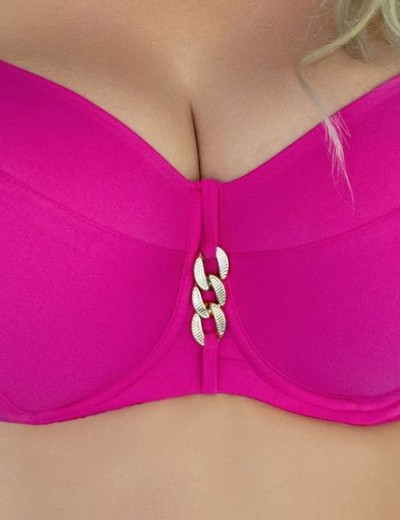 Мягкий бюстгальтер от купальника Kris Line CALIFORNIA soft full cup фуксия, Цвет: фуксия, Размеры: 65G, изображение 4