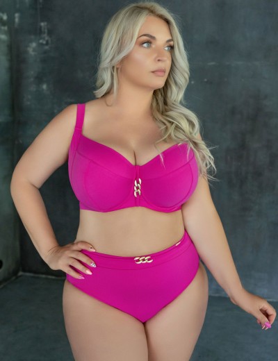 Высокие плавки Kris Line CALIFORNIA high waist фуксия, Цвет: фуксия, Размеры: 2XL, изображение 4