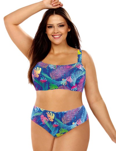 Пляжный бюст-топ Lorin L3167 BIG, Цвет: голубой, Размеры: 65G, изображение 3