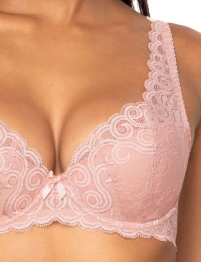 Бюстгальтер балконет MAT NATALIE M-3824-22 Roz Pudrowy, Цвет: пудровый, Размеры: 70F, изображение 4