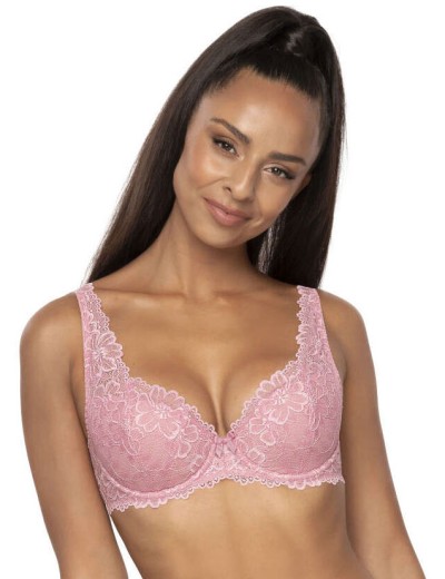 Бюстгальтер балконет тюльпан MAT CARMELA Roze 053-22, Цвет: розовый, Размеры: 80F, изображение 3