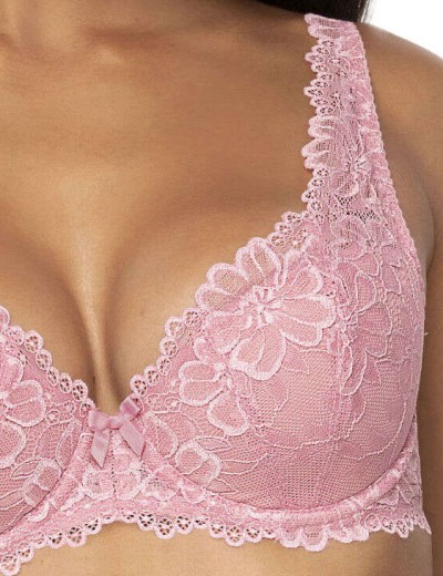 Бюстгальтер балконет тюльпан MAT CARMELA Roze 053-22, Цвет: розовый, Размеры: 80F, изображение 4