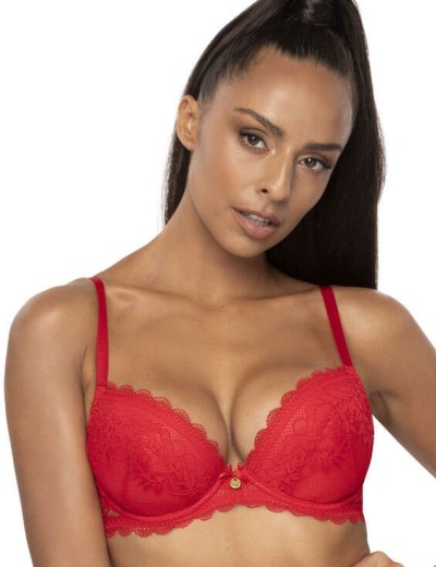 Бюстгальтер с пуш-ап MAT ESTELLE Czerwony M-0198-11-2, Цвет: красный, Размеры: 75E, изображение 3 Бюстгальтер с пуш-ап MAT ESTELLE Czerwony M-0198-11-2, Цвет: красный, Размеры: 75E, изображение 3