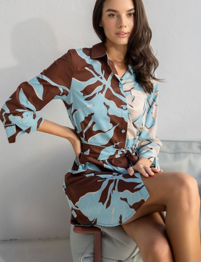 Хлопковая рубашка с принтом Mia-Amore CHERYL 2007, Цвет: мультицвет, Размеры: M, изображение 4 Хлопковая рубашка с принтом Mia-Amore CHERYL 2007, Цвет: мультицвет, Размеры: M, изображение 4