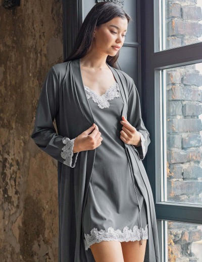 Ночная сорочка Opium D-40 серый, Цвет: серый, Размеры: S, изображение 3
