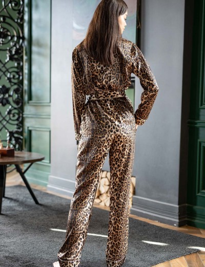 Домашний комплект с брюками Opium M-147/P-131, Цвет: леопардовый, Размеры: S, изображение 3