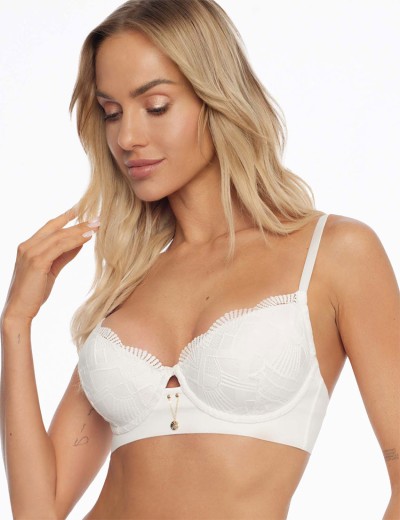 Кружевной бюстгальтер пуш-ап Esotiq INTRO 41331 белый, Цвет: белый, Размеры: 75F, изображение 3