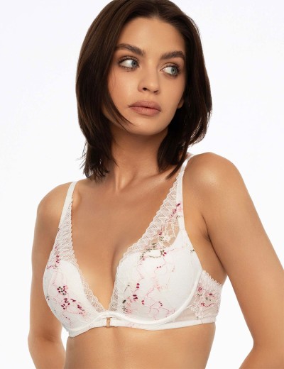 Кружевной бралетт с пуш-ап Esotiq NETTIE 41342 молочный с розовым, Цвет: молочный с розовым, Размеры: 70D, изображение 3