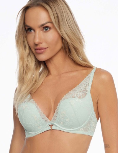 Кружевной бралетт с пуш-ап Esotiq NETTIE 41342 мята, Цвет: мята, Размеры: 65G, изображение 4