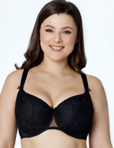 Бюстгальтер балконет тюльпан Honey H42-21-L черный, Цвет: черный, Размеры: 75D, изображение 3