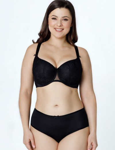 Бюстгальтер балконет тюльпан Honey H42-21-L черный, Цвет: черный, Размеры: 75D, изображение 4