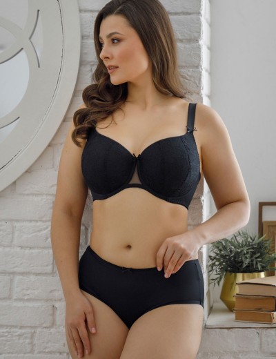 Бюстгальтер балконет тюльпан Honey H42-21-L черный, Цвет: черный, Размеры: 75D, изображение 6