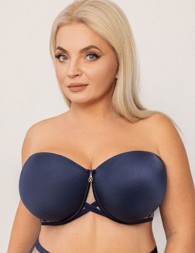 Бюстгальтер балконет Kris Line MYSTERY balkonette MHM, Цвет: темно-синий, Размеры: 75B, изображение 3