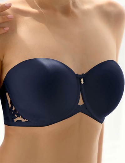 Бюстгальтер балконет Kris Line MYSTERY balkonette MHM, Цвет: темно-синий, Размеры: 75B, изображение 5