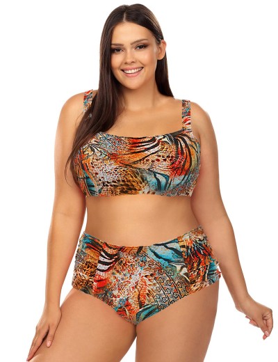 Купальный лиф-топ Lorin L3166 BIG, Цвет: мультиколор, Размеры: 65G, изображение 3