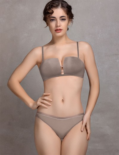 Бюстгальтер планж с пуш-ап Mioocchi ADELE 7534 stone, Цвет: stone (кофейный), Размеры: 70C, изображение 4