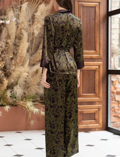 Шелковая пижама Mia-Amore ELECTRA 4015, Цвет: баклажан, Размеры: 3XL, изображение 3