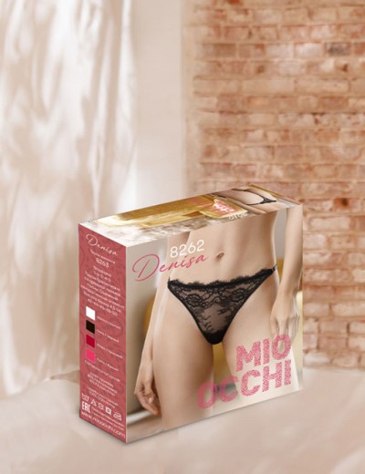 Кружевные трусики стринги Mioocchi DENISA 8262 latte di cocco, Цвет: latte di cocco (коко, Размеры: S, изображение 3