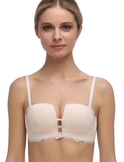 Бюстгальтер балконет планж с пуш-ап Mioocchi VIVIAN 7583 cipria, Цвет: cipria (пудровый), Размеры: 70C, изображение 3