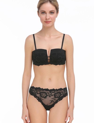 Бюстгальтер балконет планж с пуш-ап Mioocchi VIVIAN 7583 nero, Цвет: nero (черный), Размеры: 85D, изображение 2