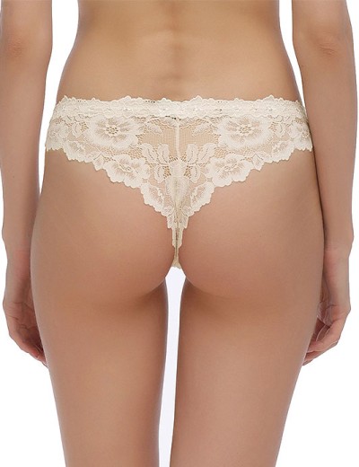 Кружевные трусы бразилиана Mioocchi VIVIAN 7680 cipria, Цвет: cipria (пудровый), Размеры: L, изображение 2