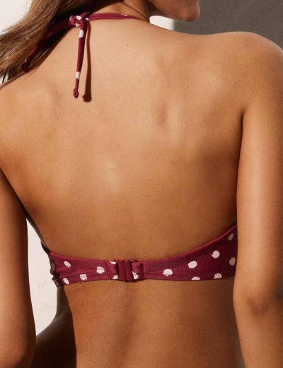 Купальный лиф в горошек Ysabel Mora 82648 вишневый/белый, Цвет: вишневый/белый, Размеры: 90D, изображение 2