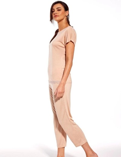 Женская пижама из модала Cornette 624 CYNTHIA, Цвет: бежевый, Размеры: 2XL, изображение 4