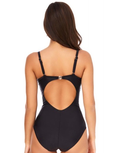 Слитный купальник с формованной чашкой Ewlon K.7244_965, Цвет: черный, Размеры: S, изображение 3