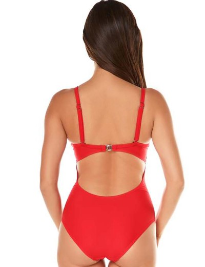 Ярко-красный купальник с пуш-ап Ewlon K.8235_486, Цвет: красный, Размеры: S, изображение 3