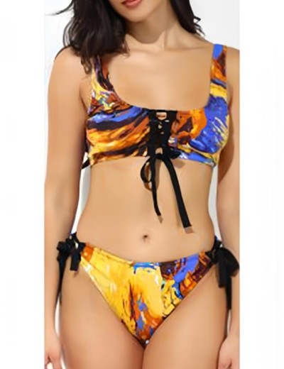 Яркий купальник с топом Jolidon FR167I желтый, Цвет: желтый, Размеры: 70B, изображение 3