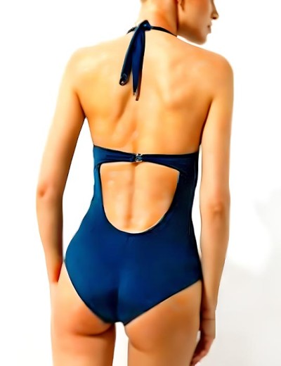 Слитный купальник с формованной чашкой Jolidon FR181U синий, Цвет: синий, Размеры: 75B, изображение 2